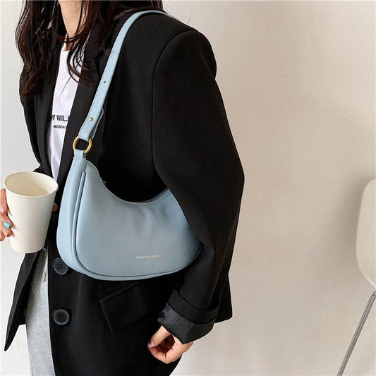 Buycenter Korean Style Messenger Bag - Trendy Crescent Design, Soft Handle - Buy Center