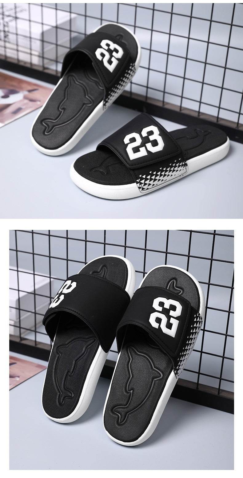 Men's Summer Flip-Flops - Non-Slip Casual Sandals in Black & White - Buy Center