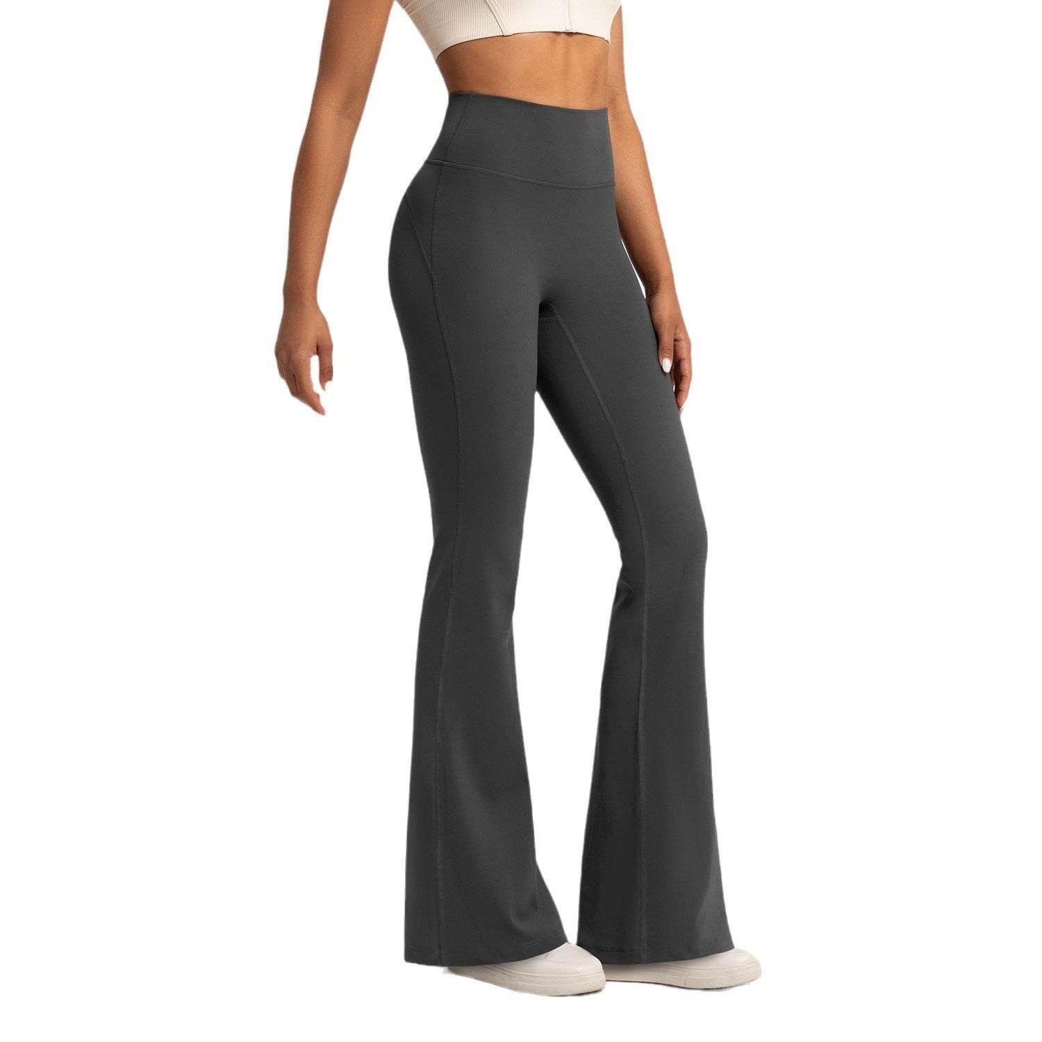 Fleece-Lined High Waist Bell-Bottom Pants - Stylish Wide Leg Design - Buy Center