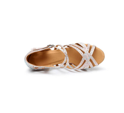 Buycenter Women's Diamond Latin Dance Shoes - Trendy Soft Sole Footwear - Buy Center