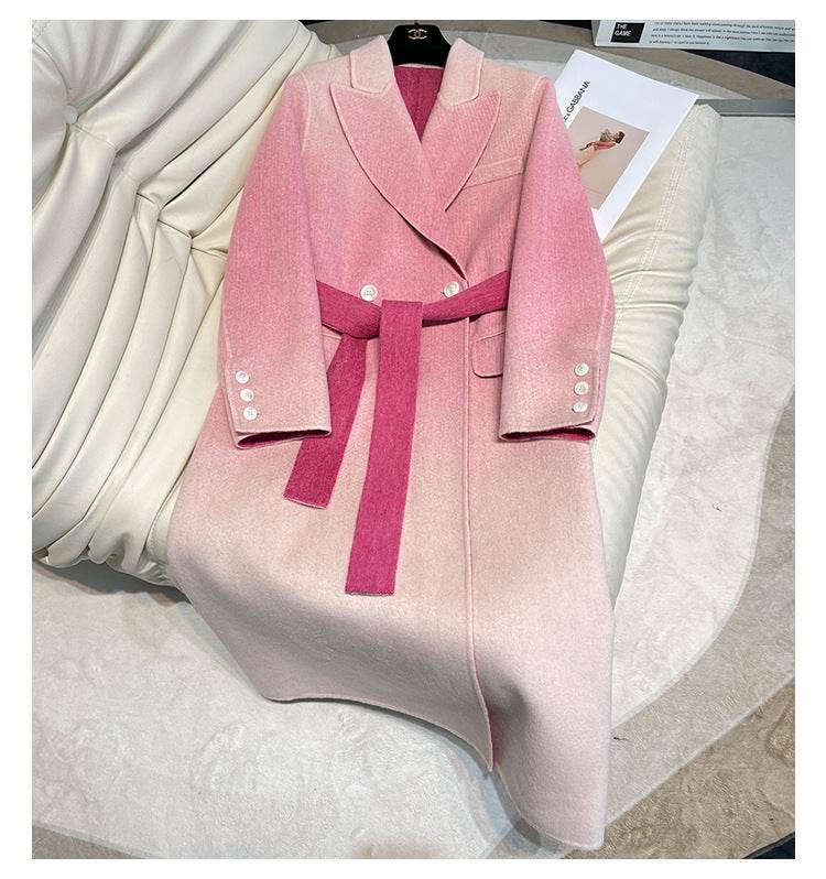 Buycenter Gradient Wool Overcoat for Women - Slim Fit & Comfortable - Buy Center