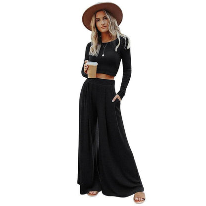 Buycenter Shiying Women's Casual Trousers Suit - Solid Colors, Japanese Style - Buy Center