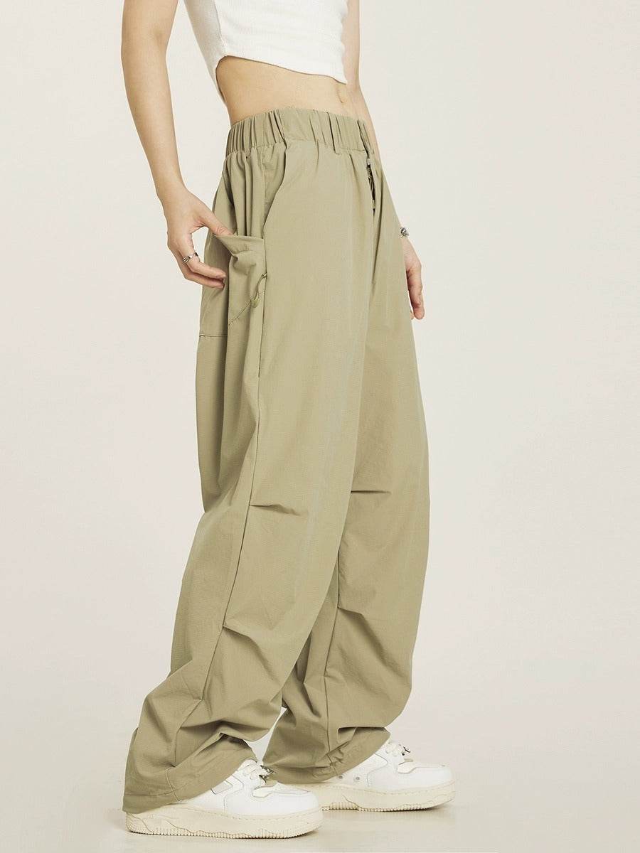 Vintage Pleated Cargo Pants for Men - Stylish Casual Comfort in Grey & Khaki - Buy Center