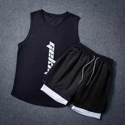 Speed Men's Athletic Shorts & Vest Set - Lightweight, Breathable Workout Gear - Buy Center