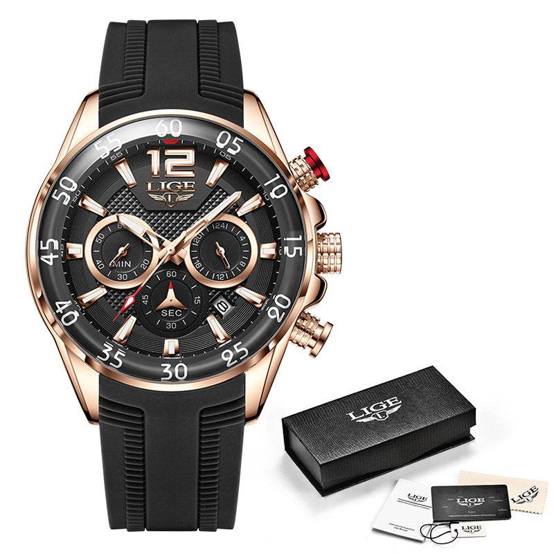 Quartz Men's Waterproof Sports Watch - Multi-Function, Stylish Colors - Buy Center