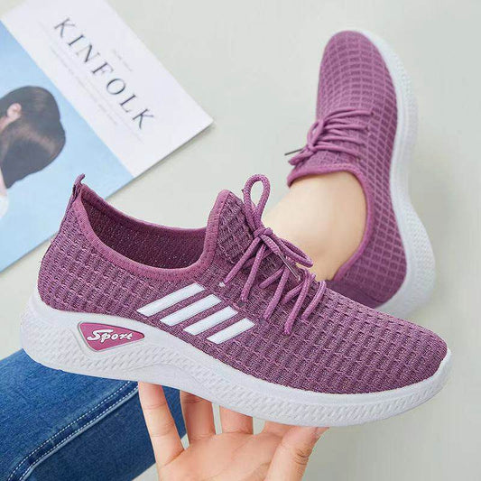 Buycenter Women's Casual Low-top Sneakers - Soft Sole, Flat Heel Shoes - Buy Center