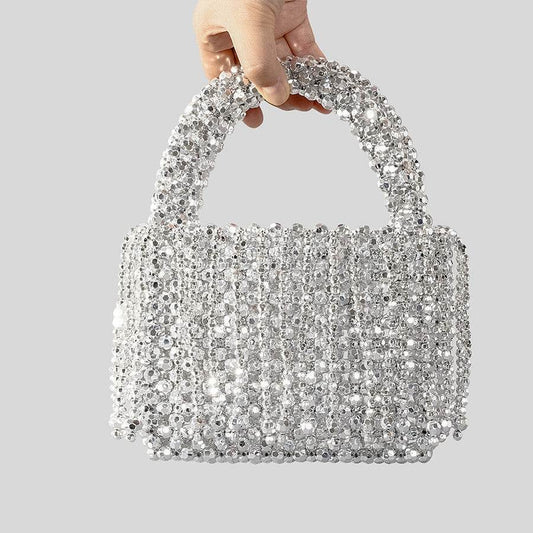 Buycenter Acrylic Tassel Handbag - Handmade Bucket-Style Evening Bag - Buy Center