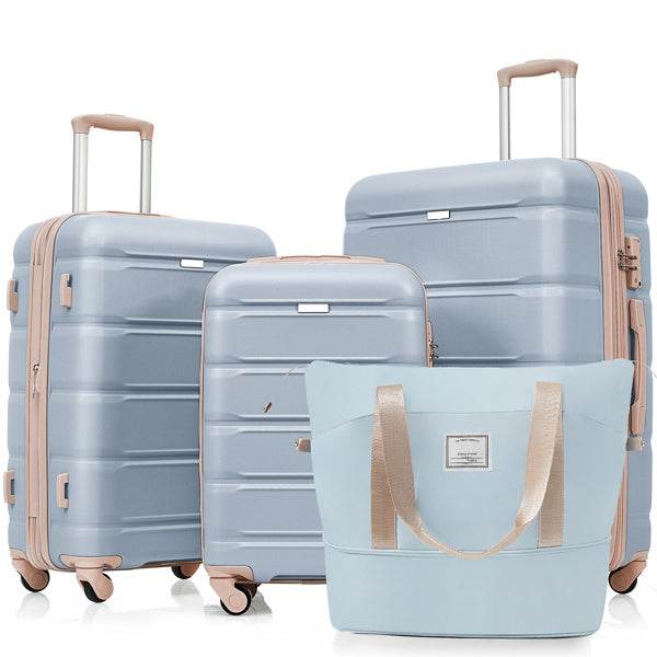 4-Piece Luggage Set with USB Port - Stylish, Expandable Travel Bags - Buy Center