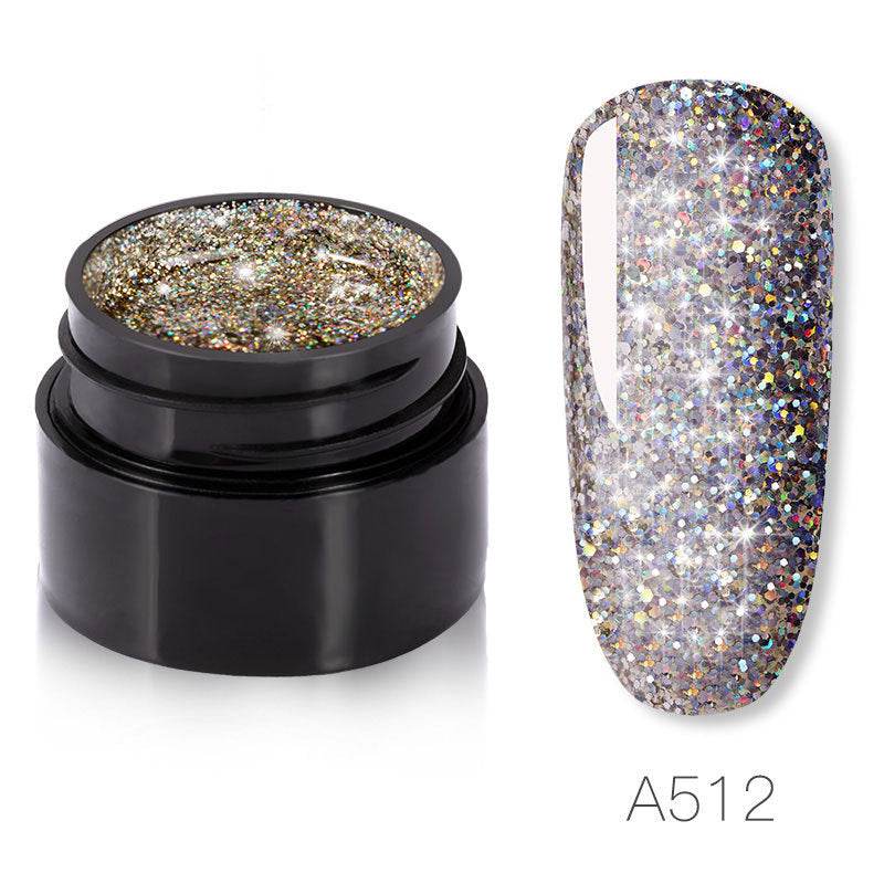 Sparkling Nail Gel Polish - 6 Color Options, Long-Lasting Shine - Buy Center