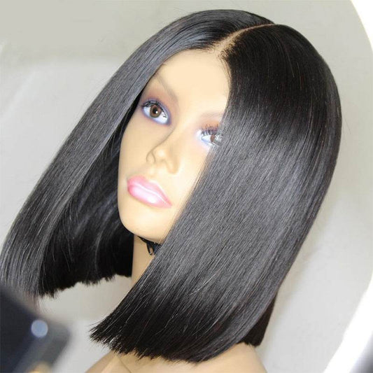 Women's Short Straight Hair Wig - Chic 33cm, Heat-Resistant Styling - Buy Center