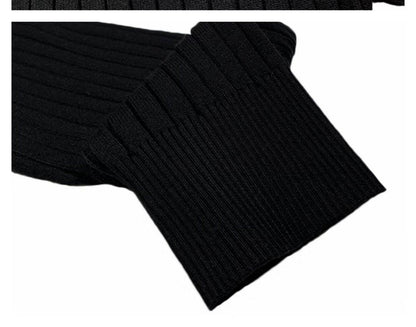 Buycenter Men's Long Sleeve Knitted Polo Shirt - Loose Fit Pullover - Buy Center