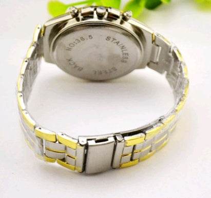 Buycenter Men's Steel Belt Watch - Trendy Three-Eye Quartz Style 2025 - Buy Center