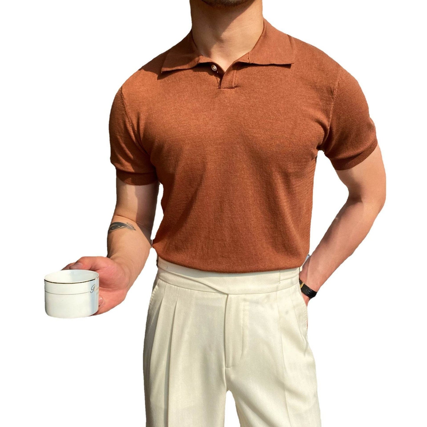 Buycenter Men's Casual T-Shirt - Summer Solid Colors, Various Sizes - Buy Center