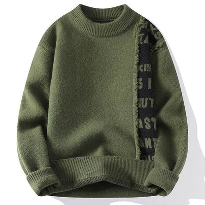 Men's Casual Pullover Sweater - All-Season Style in White, Black, Green - Buy Center