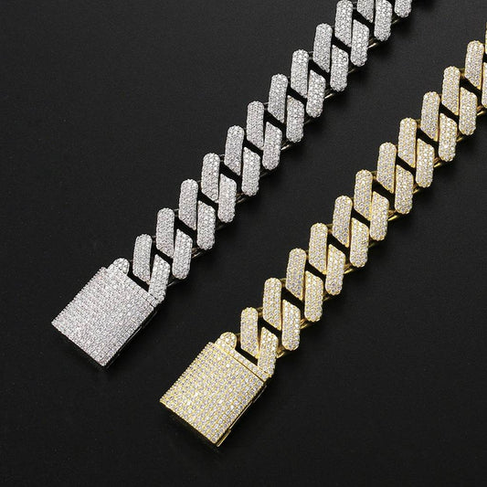 Full Zircon Hip Hop Necklace - Stylish Copper & Gold Plated Men’s Jewelry - Buy Center