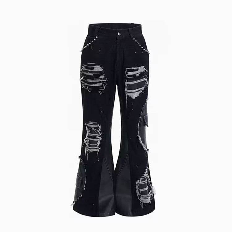 Retro Rivet Stitching Skinny Jeans - Stylish Black Denim for Autumn - Buy Center