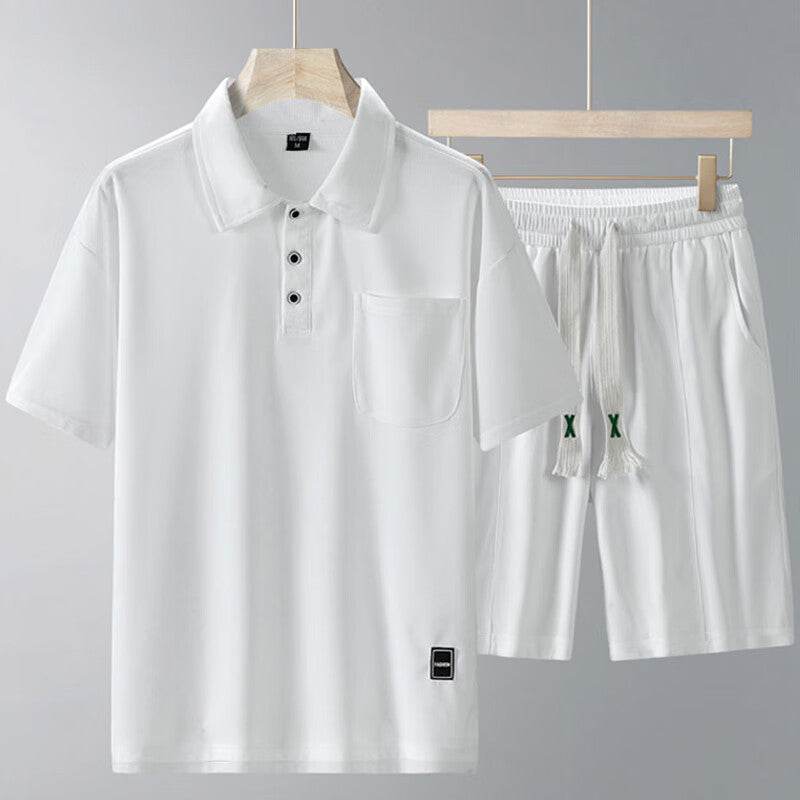 Men's Sports Suit - Short-Sleeved T-Shirt & Shorts Set for Active Lifestyle - Buy Center