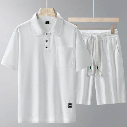 Men's Sports Suit - Short-Sleeved T-Shirt & Shorts Set for Active Lifestyle - Buy Center