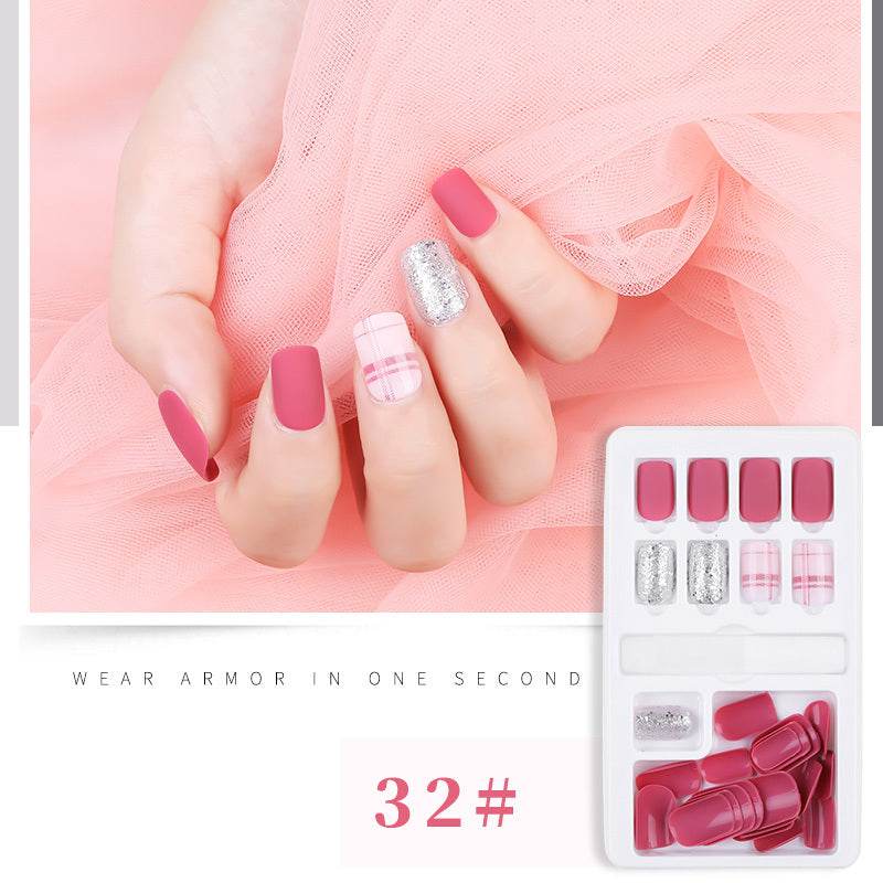 30pcs Detachable False Nail Tips Set - Stylish Full Cover Short Nails - Buy Center