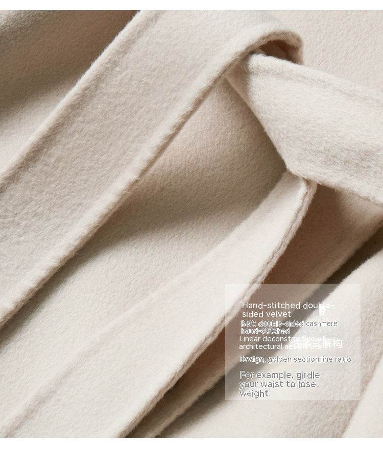Buycenter Creamy-White Slim-Fit Woolen Coat for Women - Elegant Style - Buy Center