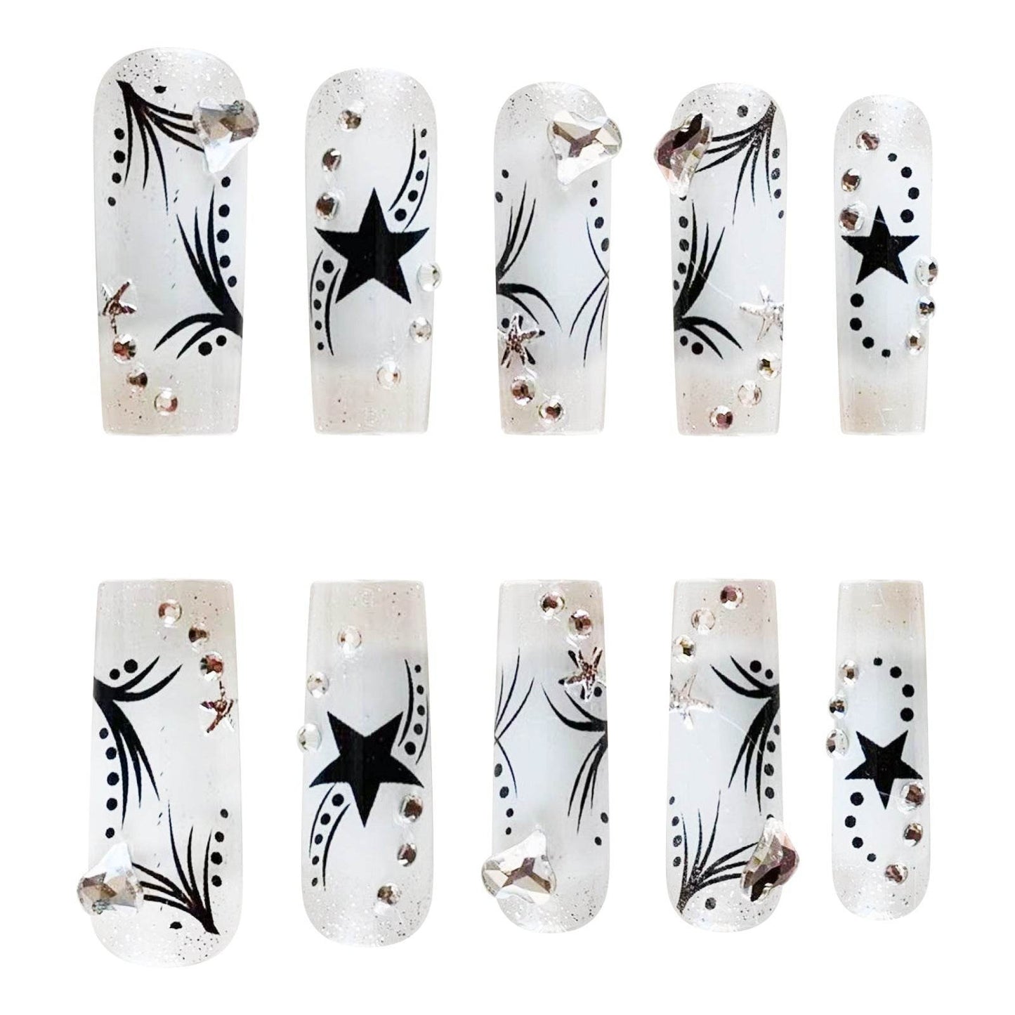 Women's Fashion Rhinestone Patch Nails - Glamorous Nail Decorations 2025 - Buy Center