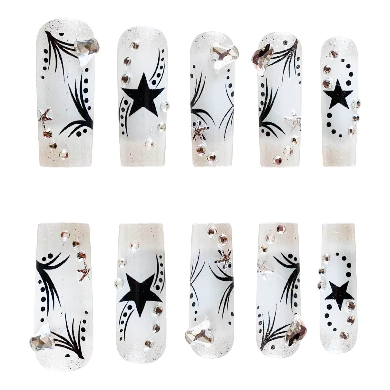 Women's Fashion Rhinestone Patch Nails - Glamorous Nail Decorations 2025 - Buy Center