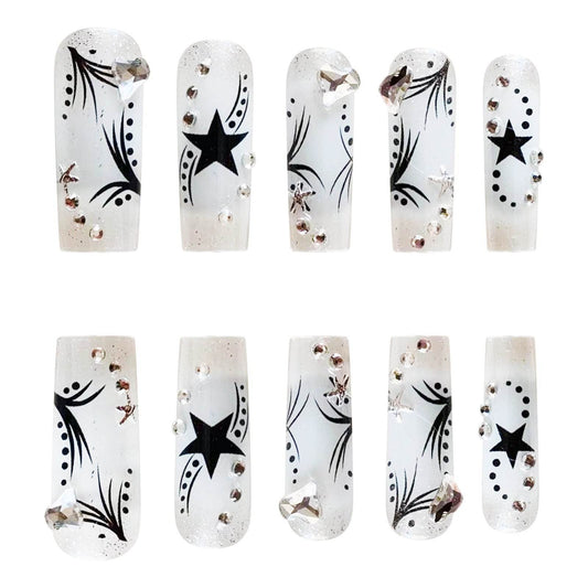 Women's Fashion Rhinestone Patch Nails - Glamorous Nail Decorations 2025 - Buy Center