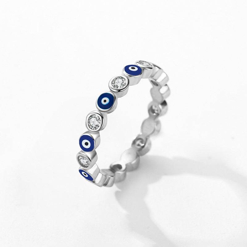 Minority Blue Eye Zircon Ring - Elegant S925 Sterling Silver Jewelry - Buy Center