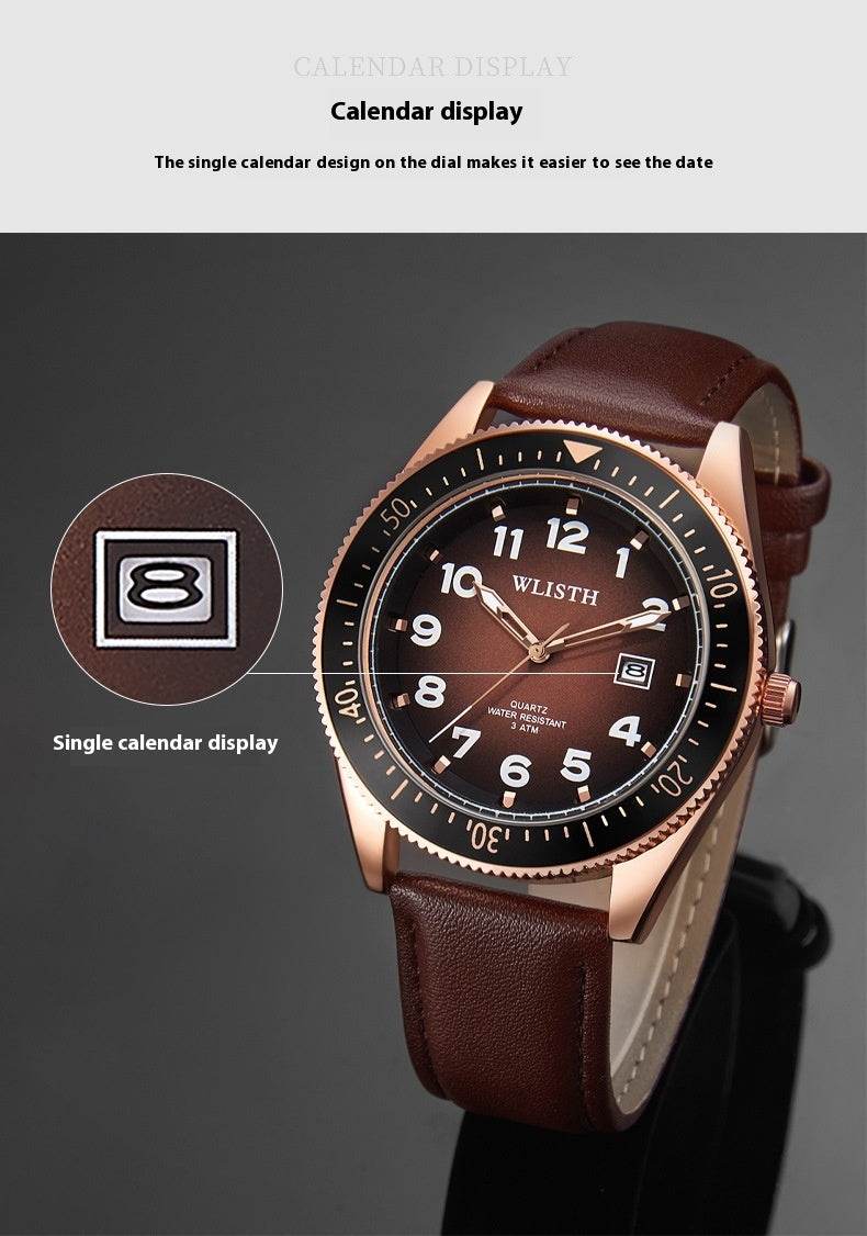 Men's Waterproof Luminous Quartz Watch - Steel Band with Calendar Feature - Buy Center
