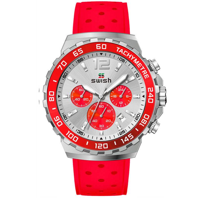 Buycenter Men's Sports Quartz Watch - Luminous Silicone Strap, Trendy Styles - Buy Center