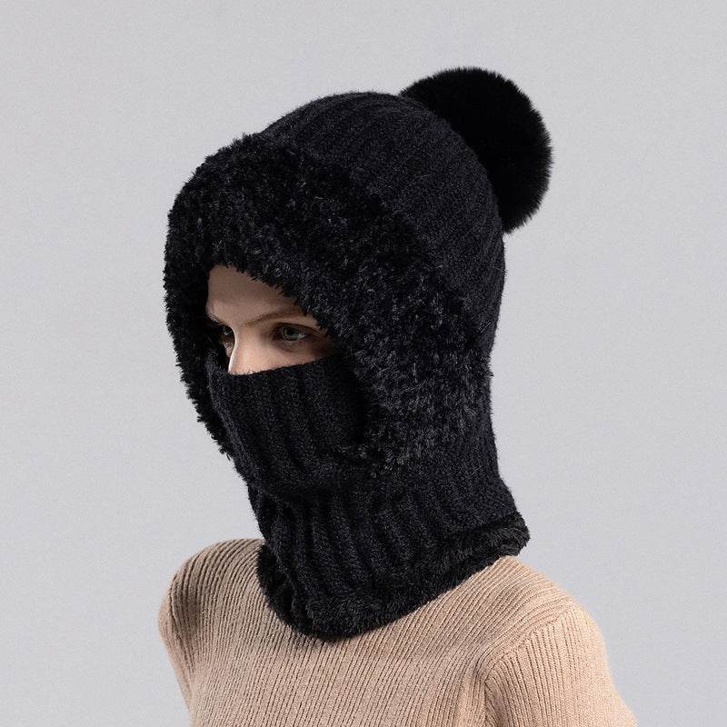 Women's Knitted Hat Scarf Mask - Stylish Winter Accessory in Multiple Colors - Buy Center