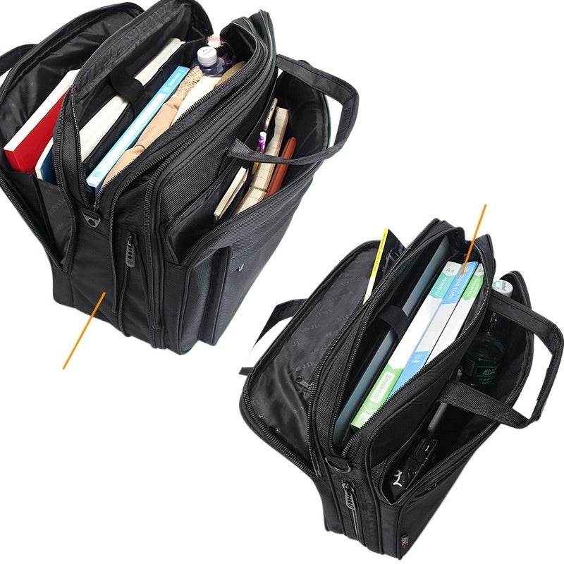 Large Capacity Men's Canvas Briefcase - Stylish, Durable, Modern Design - Buy Center