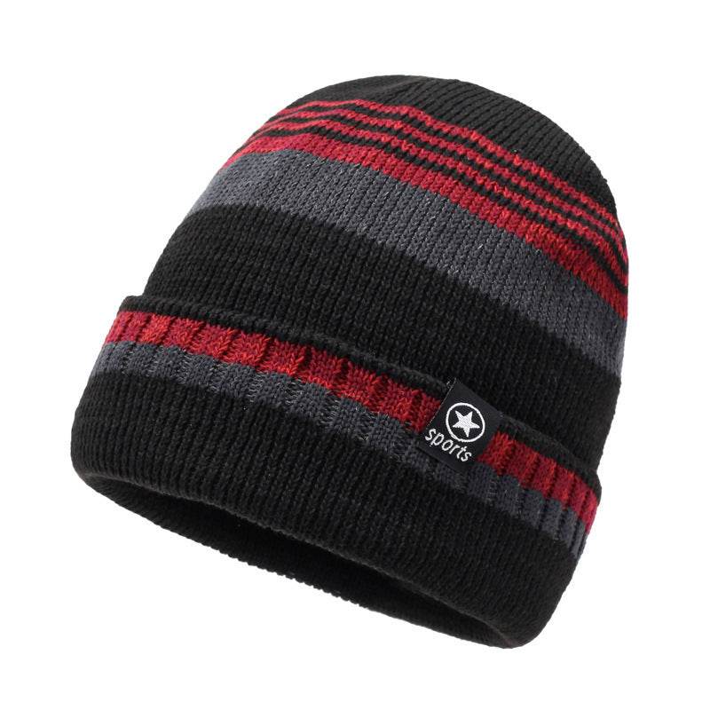Stylish Winter Knitted Hat - Retro Dome Crown, Windproof Acrylic Cap - Buy Center