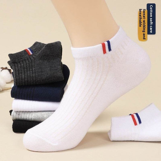 Men's Casual Cotton Socks - 5 Pairs in Assorted Colors for Daily Wear - Buy Center