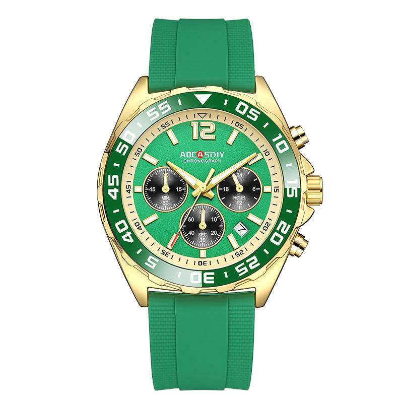 Buycenter Dynamic Colorful Men's Silicone Band Watch - Quartz & Stylish - Buy Center