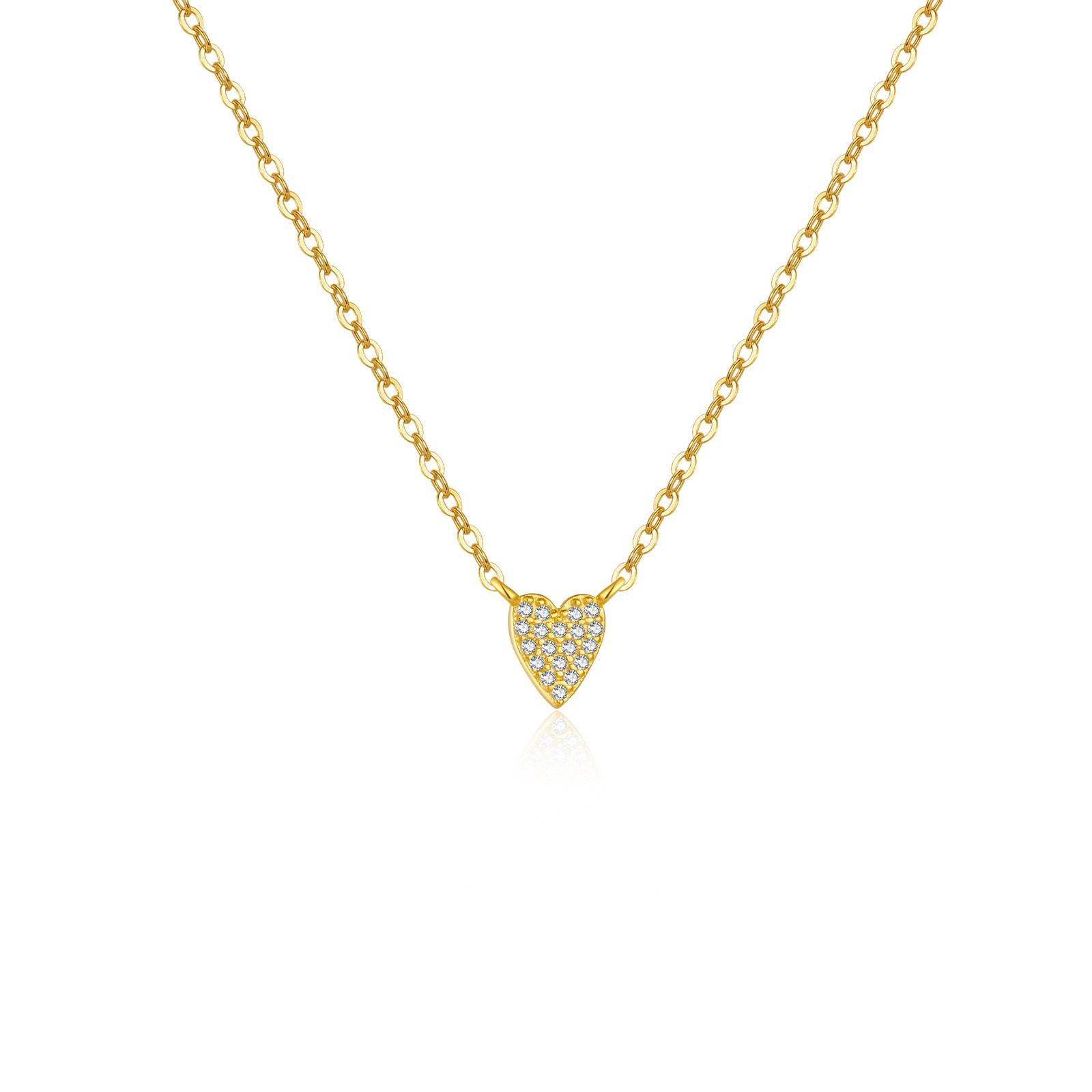 Buycenter S925 Diamond Heart Pendant Necklace - Sterling Silver Love Jewelry - Buy Center