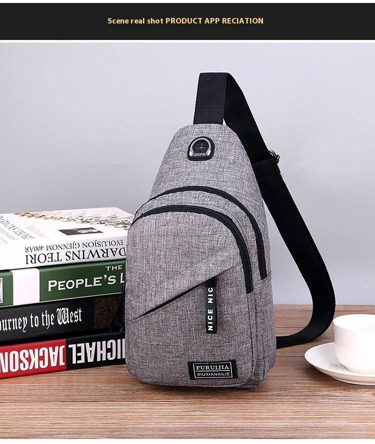 Casual Youth Messenger Bag - Durable Oxford Cloth, Trendy Korean Style - Buy Center