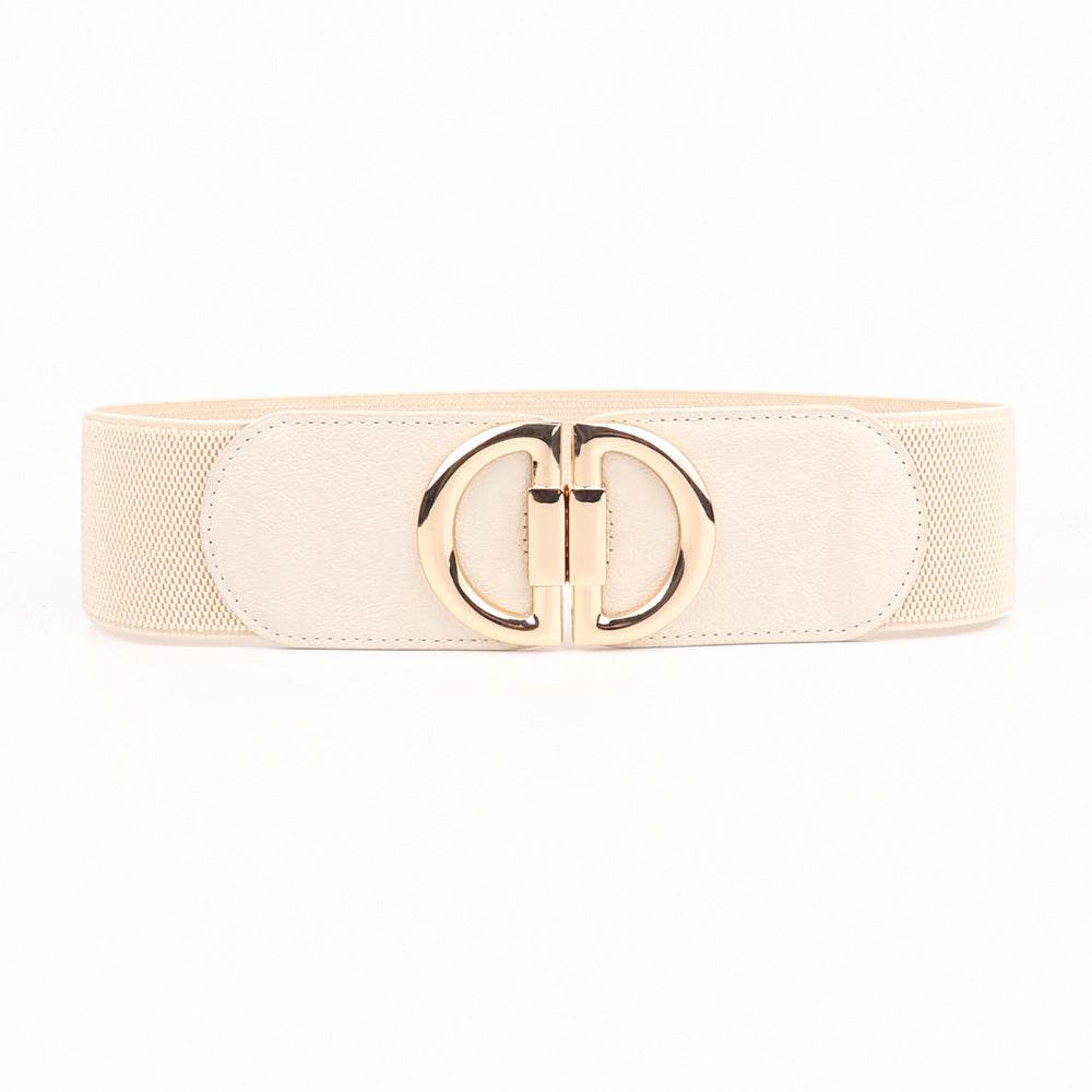 Stylish Elastic Wide Belts for Women - Adjustable PU Leather Buckle - Buy Center