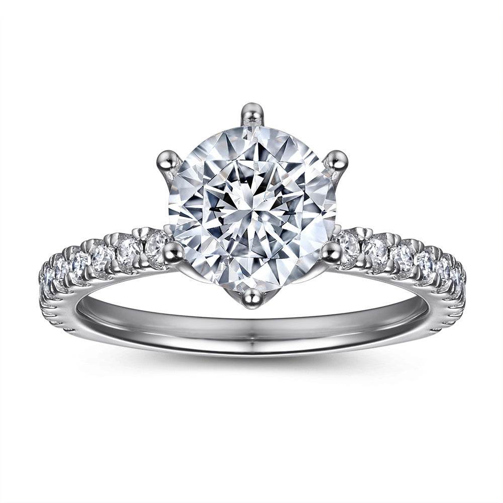 Women's S925 Sterling Silver Ring - Modern Geometric Design with Zircon - Buy Center