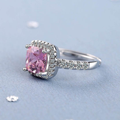 Adjustable Square Zirconium Diamond Ring - Stylish Copper Geometry 2025 - Buy Center