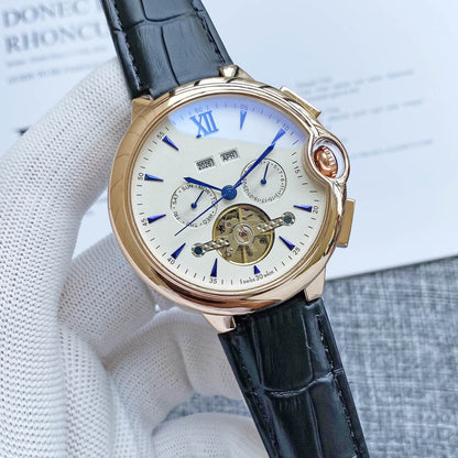 Men's Big Flywheel Automatic Watch - Elegant Tourbillon Business Style - Buy Center