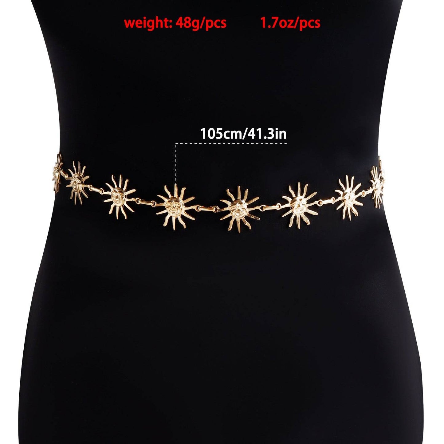 Gold Metal Waist Chain Body Jewelry - Trendy Punk Style for Casual Wear - Buy Center