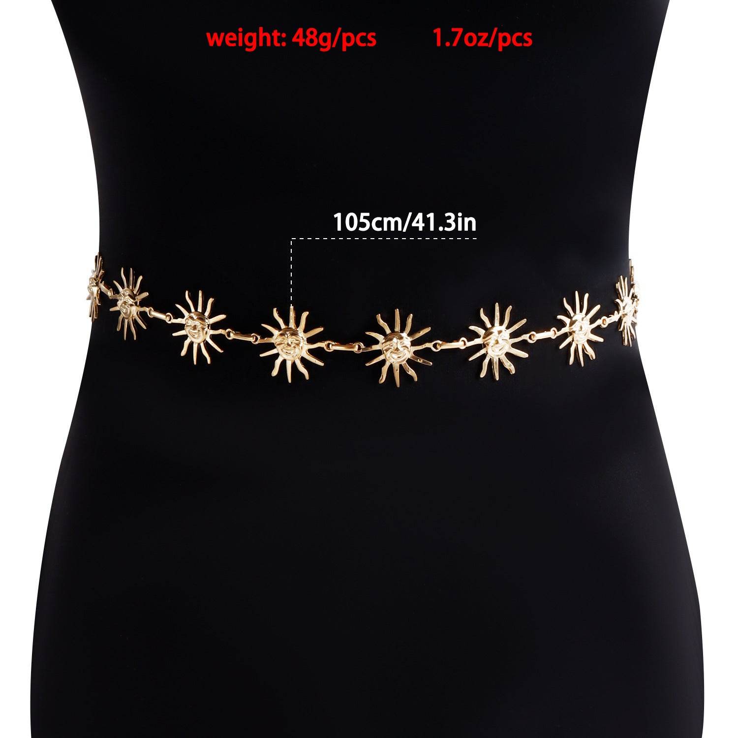 Gold Metal Waist Chain Body Jewelry - Trendy Punk Style for Casual Wear - Buy Center