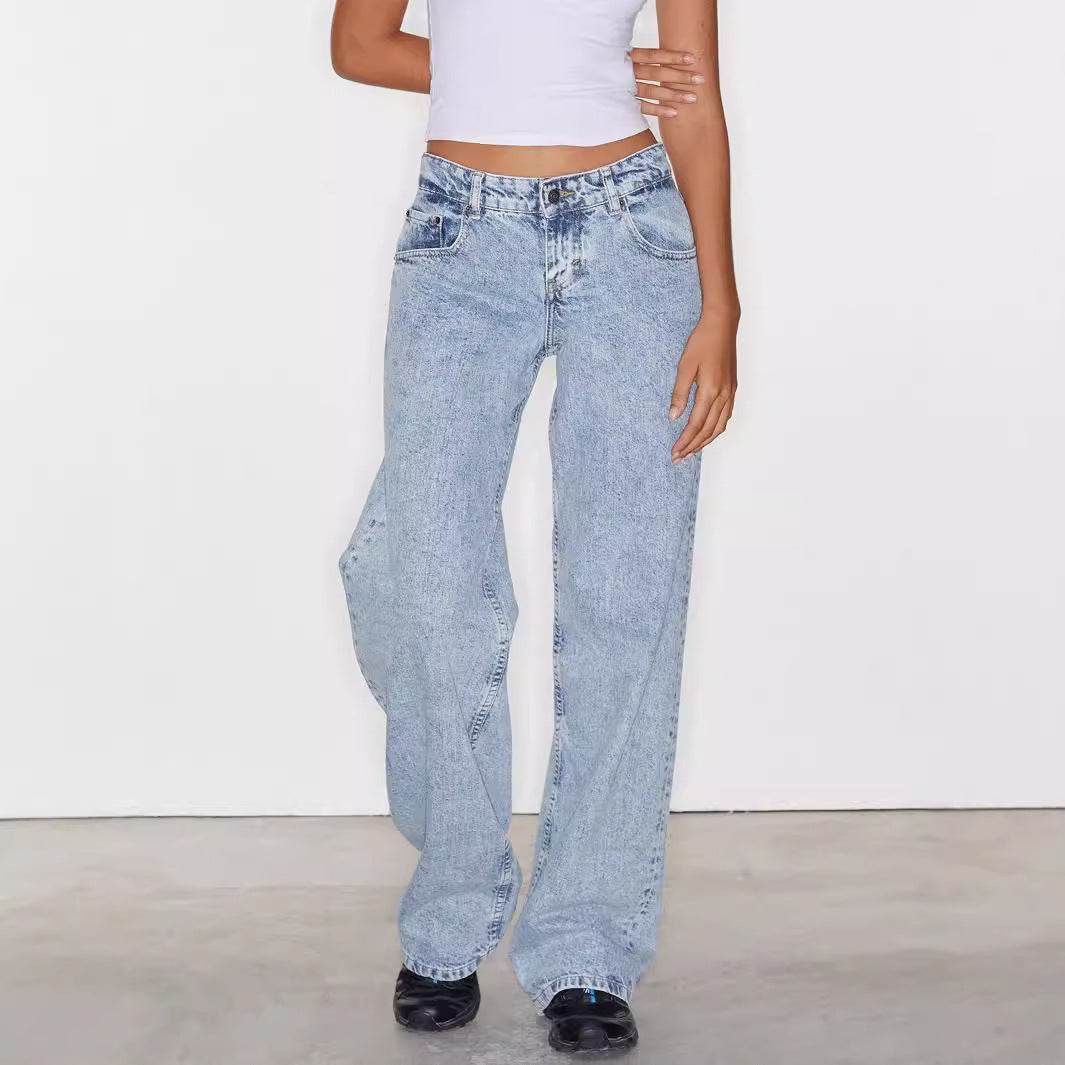 High-Quality Women's Straight Jeans - Stylish Denim Trousers 2025 - Buy Center