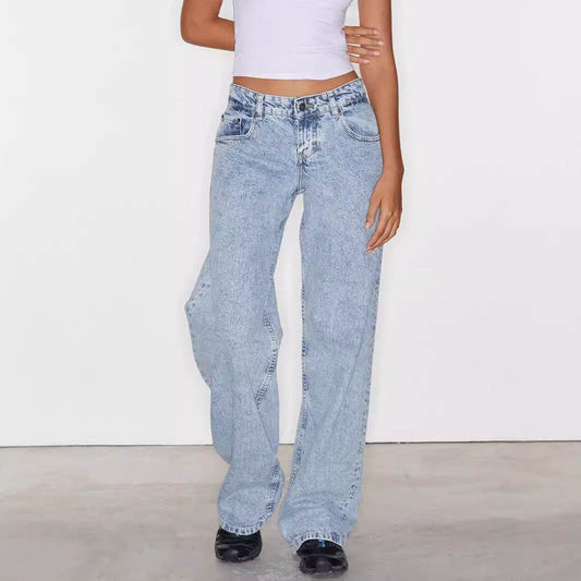 High-Quality Women's Straight Jeans - Stylish Denim Trousers 2025 - Buy Center
