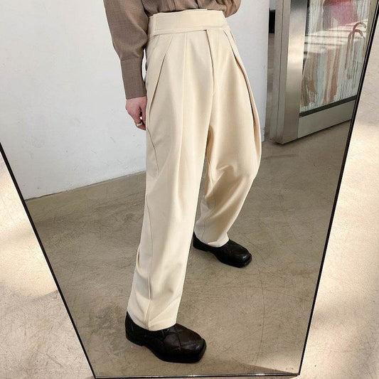 Men's High Waist Harem Trousers - Stylish Cotton Comfort, Urban Chic - Buy Center