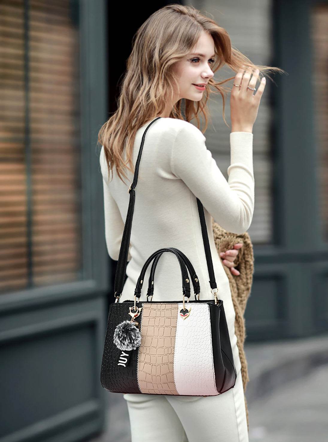 Buycenter Wave Women Handbags - Elegant Tote with Large Capacity and Pockets - Buy Center