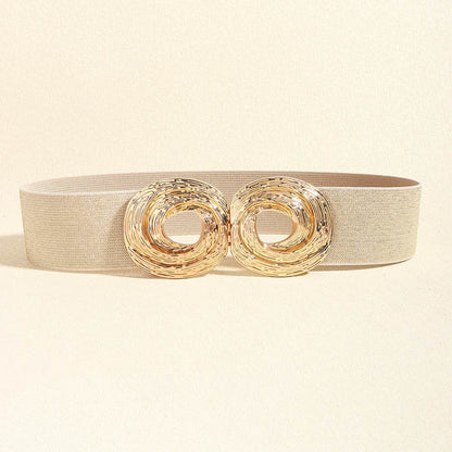 Women's Bohemian Metal Circle Belt - Adjustable Elastic Fashion Accessory - Buy Center