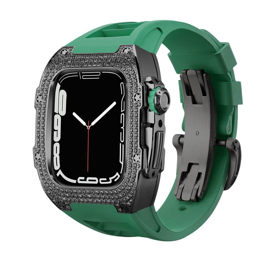 Buy Center Diamond-Studded Watch Strap - Men's Sports Watch Accessory - Buy Center