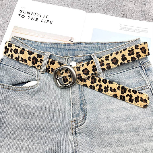 Stylish Leopard & Snake Print Belt - Trendy PU Leather Accessory 2025 - Buy Center